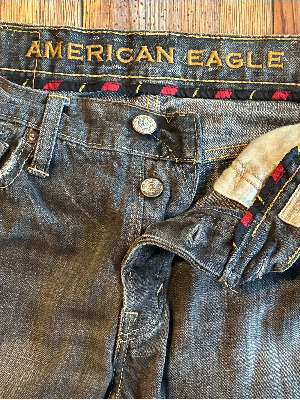 American Eagle Outfitters Men’s Dark Blue Straight Jeans - Picture 3 of 14